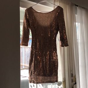 Sequin bodycon dress.
